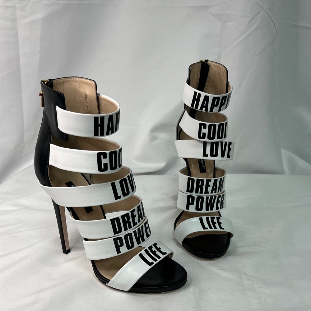 Ruthie Davis Black and White Statement Heels
